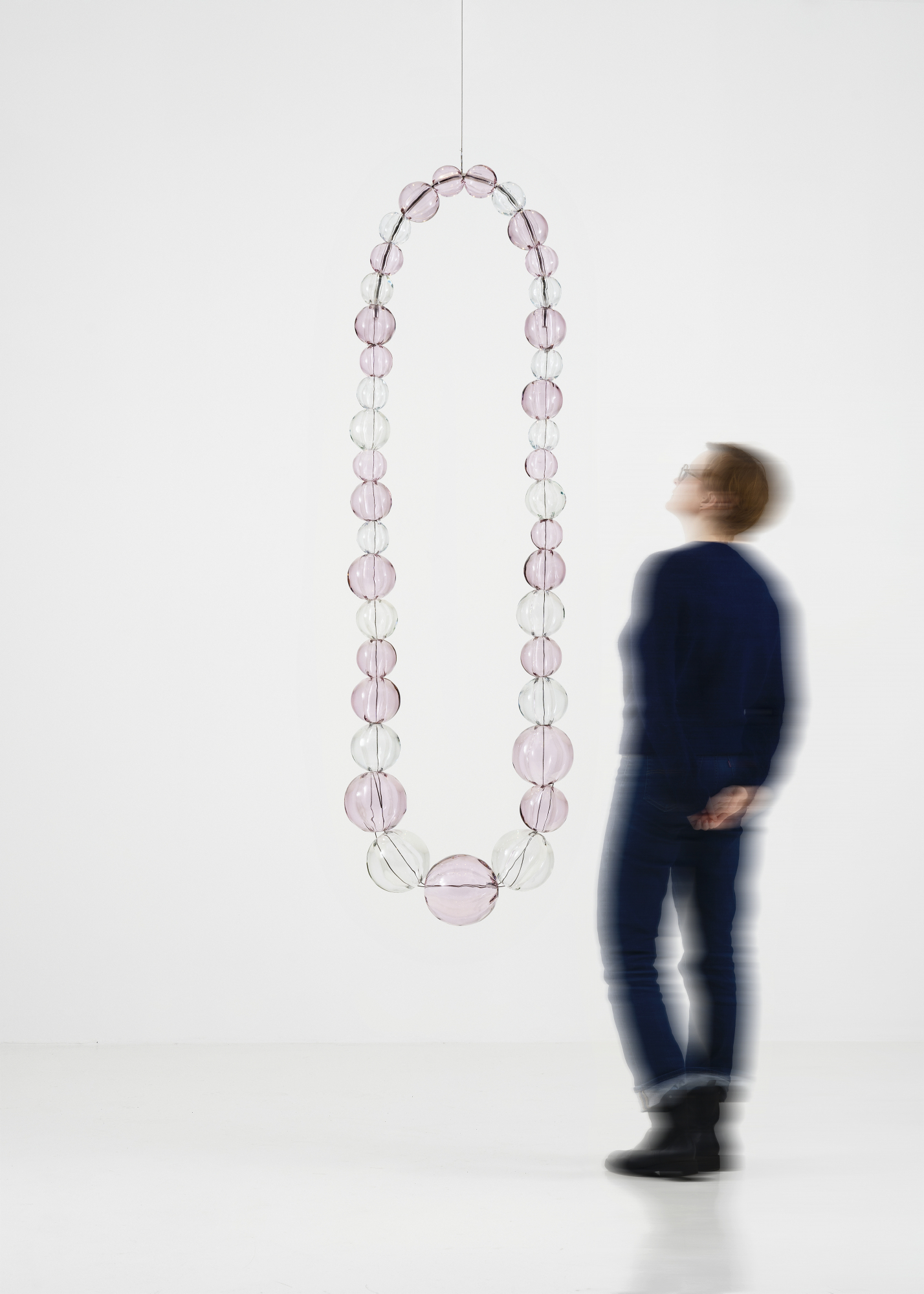 Collier rose et cristal, 2024