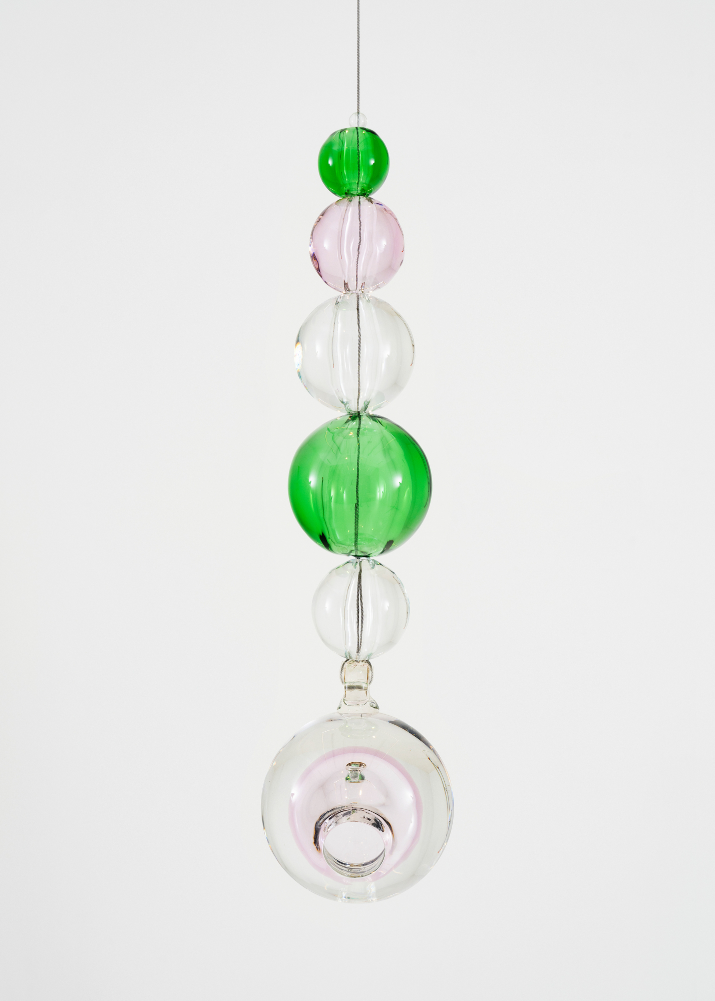 Amant Suspendu cristal, rose et vert, 2024